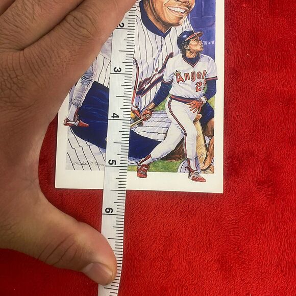 1991 Legends Postcard Baseball #7 Rod Carew Minnesota Twins Angels 3.5" x 5.5” - Picture 4 of 4